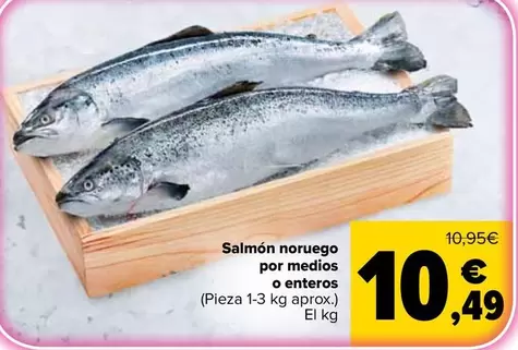 Salmón Noruego Por Medios O Enteros