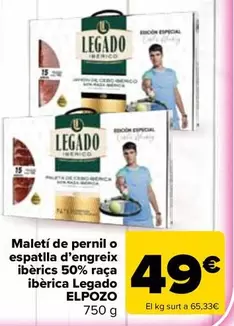 Legado Elpozo - Maletín De Jamón O Paleta De Cebo Ibérico 50% Raza Ibérica 