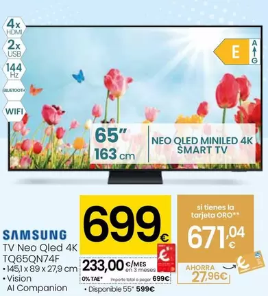Samsung - Tv Neo Qled 4k TQ65QN74F