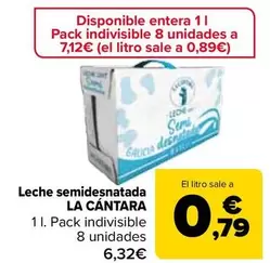 La Cántara - Leche Semidesnatada  