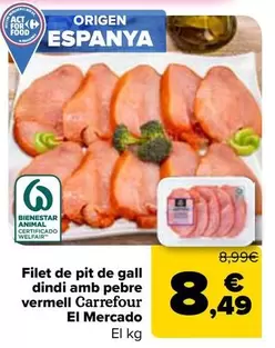 Carrefour El Mercado - Filete De Pechuga De Pavo Al Pimentón