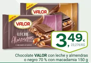 Valor - Chocolate Con Leche Y Almendras O Negro
