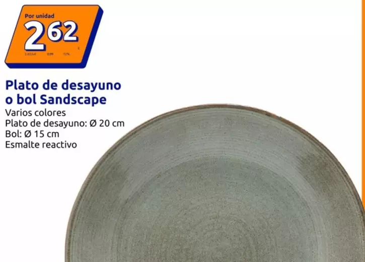 Plato De Desayuno O Bol Sandscape