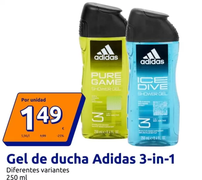 Adidas - Del De Ducha 3-in-1