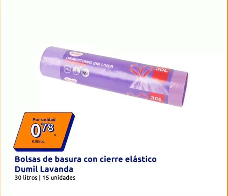 Dumil - Bolsas De Basura Con Cierre Elástico Lavanda