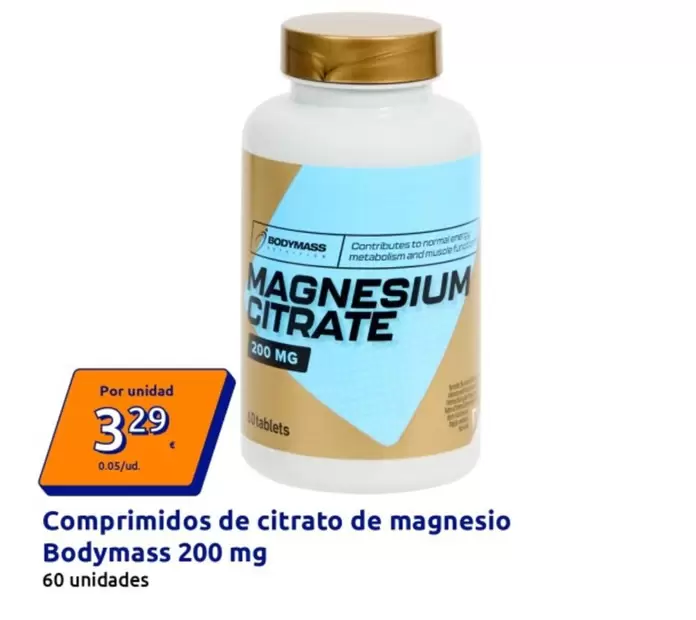 Bodymass - Comprimidos De Citrato De Magnesio