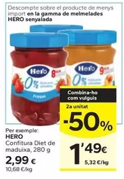 Hero - Confitura Diet De Maduixa, 280 G