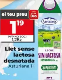 Asturiana - Leche Sin Lactosa Desnatada