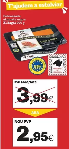 El Zagal - Sobrassada Etiqueta Negra