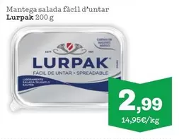 Lurpak - Mantega Salada Facil D'untar