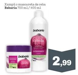 Babaria - Xampú O Mascareta De Ceba