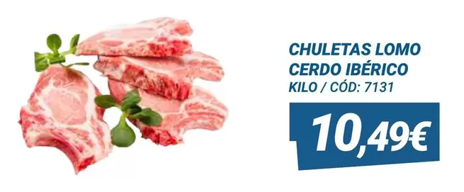 Chuletas Lomo Cerdo Iberico