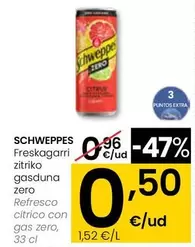 Schweppes - Refresco Cítrico Con Gas Zero
