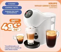 Krups - Cafetera KP2431 Genio S Basic
