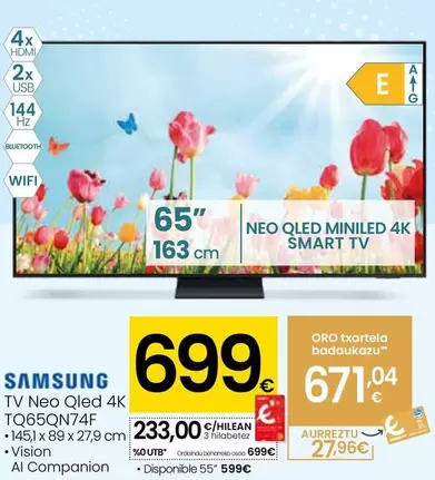 Samsung - Tv Neo Qled 4k TQ65QN74F