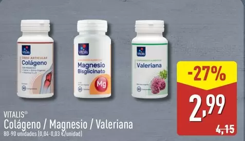 Vitalis - Colágeno/Magnesio/Valeriana