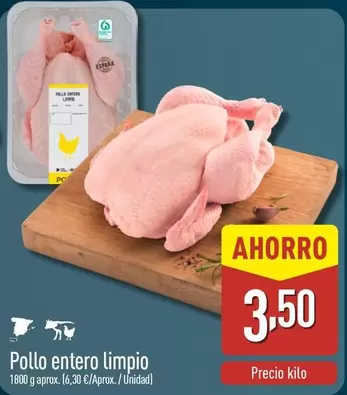 Pollo Entero Limpio