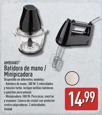 Ambiano - Batidora De Mano/Minipicadora