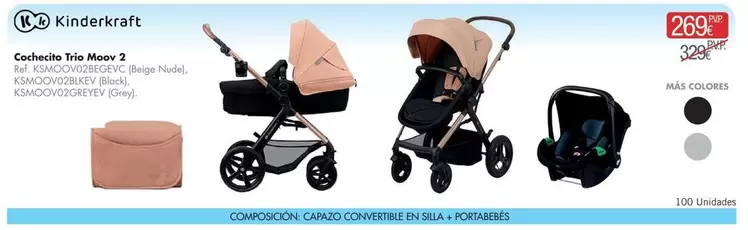 Kinderkraft - Cochecito Trio Moov 2