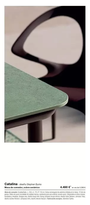 Rochebobois - Catalina Diseño Stephen Burks Mesa De Comedor, Sobre Cerámico 