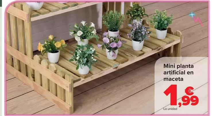 Mini Planta Artificial En Maceta