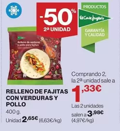 El Corte Inglés - Relleno De Fajitas Con Verduras Y Pollo