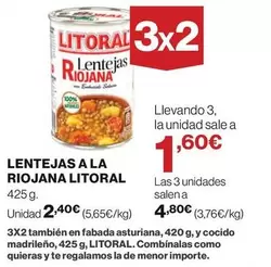 Litoral - Lentejas A La Riojana