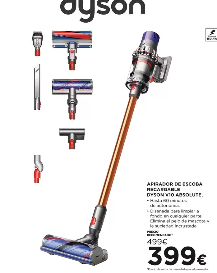 Dyson - Aspirador De Escoba Recargable D'Oron V10 Rassolute
