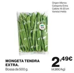 origen - Mongeta Tendra Extra