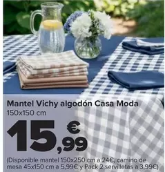 Mantel Vichy Algodón Casa Moda
