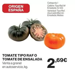 origen - Tomate Tipo Raf O Tomate De Ensalada