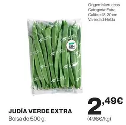 origen - Judía Verde Extra