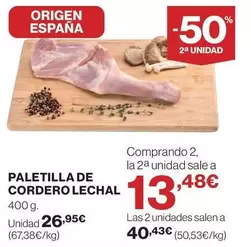 origen - Paletilla De Cordero Lechal
