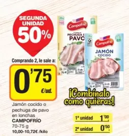 Campofrío - Jamón Cocido O Pechuga De Pavo En Lonchas
