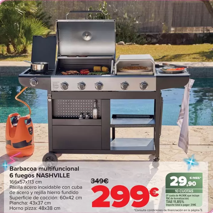 Barbacoa Multifuncional  6 Fuegos Nashville