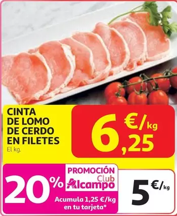 alcampo - Cinta De Lomo De Cerdo En Filetes