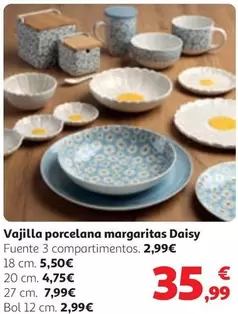 Vajilla Porcelana Margaritas Daisy