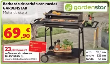 Gardenstar - Barbacoa De Carbón Con Ruedas