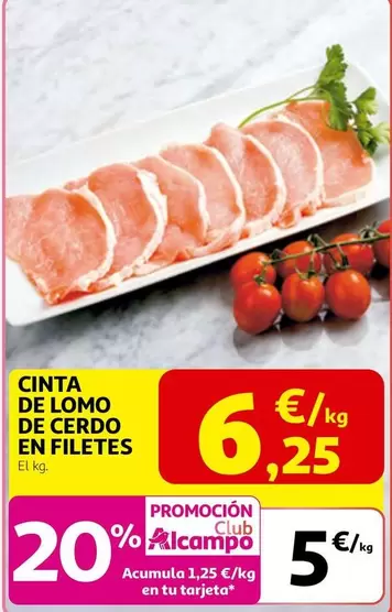 alcampo - Cinta De Lomo De Cerdo En Filetes