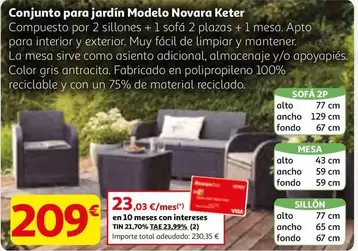 keter - Conjunto Para Jardín Modelo Novara Keter
