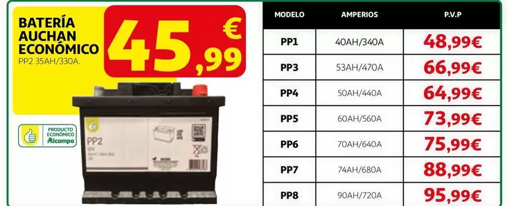 Auchan - Bateria Económico