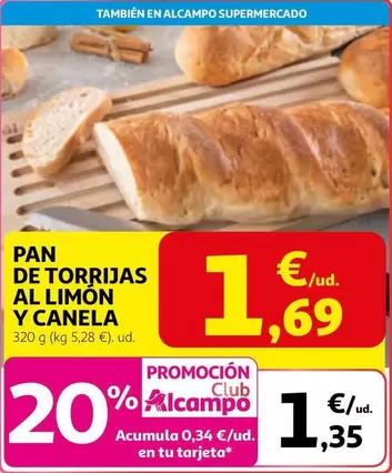 alcampo - Pan De Torrjas Al Limon Y Canela