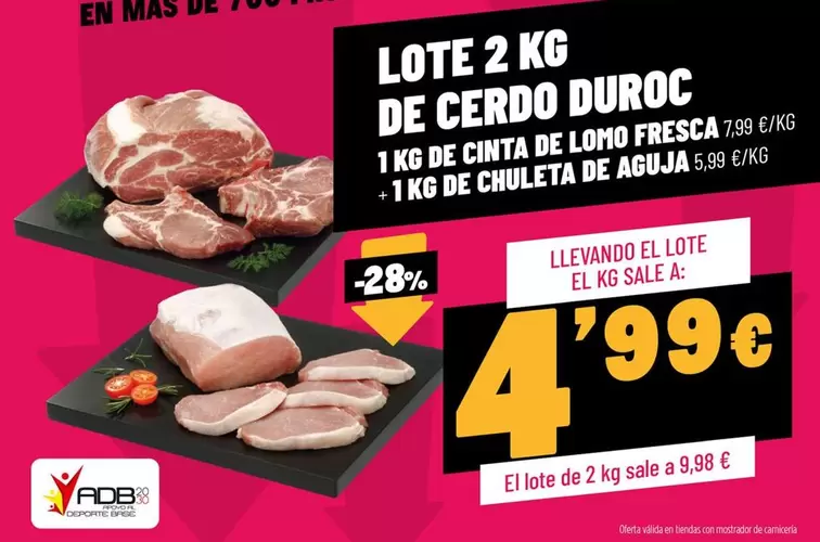 duroc - Lote 2 Kg De Cerdo Duroc