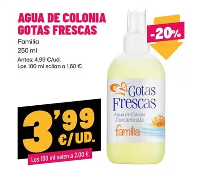Agua De Colonia Gotas Frescas