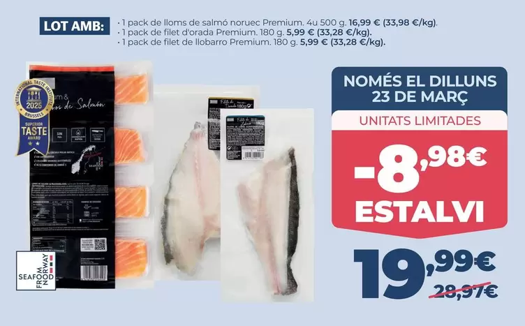 La Sirena - 1 Pack De Lomos De Salmon Noruego Premium