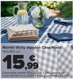 Mantel Vichy Algodón Casa Moda