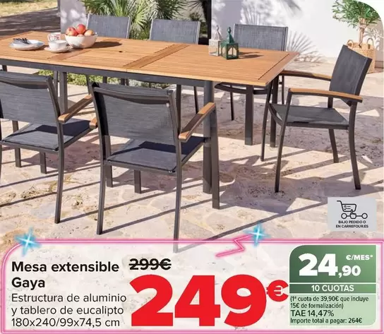 Mesa Extensible Gaya