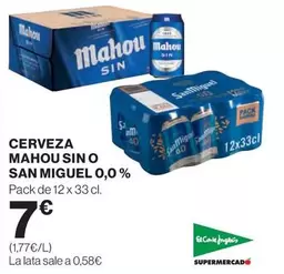 Mahou - Cerveza Sin O San Miguel