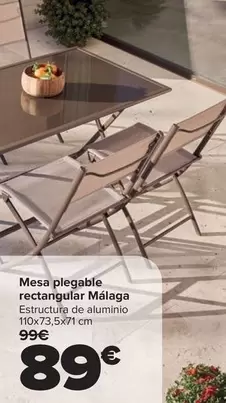 Mesa Plegable Rectangular Málaga
