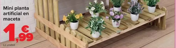 Mini Planta Artificial En Maceta